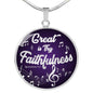 Bible Verse Gift Circle Necklace Stainless Steel or 18k Gold 18-22" - Express Your Love Gifts