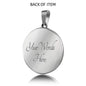 Bible Verse Gift Circle Necklace Stainless Steel or 18k Gold 18-22" - Express Your Love Gifts
