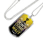 Great Things Necklace Stainless Steel or 18k Gold Dog Tag 24" Chain-Express Your Love Gifts