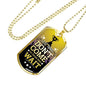 Great Things Necklace Stainless Steel or 18k Gold Dog Tag 24" Chain-Express Your Love Gifts