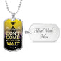 Great Things Necklace Stainless Steel or 18k Gold Dog Tag 24" Chain-Express Your Love Gifts