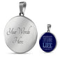 Greater Love Bible Verse Circle Necklace Stainless Steel or 18k Gold 18-22" - Express Your Love Gifts