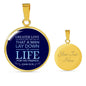 Greater Love Bible Verse Circle Necklace Stainless Steel or 18k Gold 18-22" - Express Your Love Gifts
