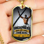 Greatness Necklace Stainless Steel or 18k Gold Dog Tag 24" Chain-Express Your Love Gifts