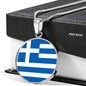 Greece Flag Necklace Greece Flag Stainless Steel or 18k Gold 18-22" - Express Your Love Gifts