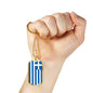 Greece Flag Necklace Greece Flag Stainless Steel or 18k Gold Dog Tag 24" - Express Your Love Gifts