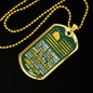 Green Bay Fan Pledge Stainless Steel or 18k Gold Dog Tag 24" Chain-Express Your Love Gifts
