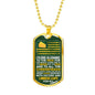 Green Bay Fan Pledge Stainless Steel or 18k Gold Dog Tag 24" Chain-Express Your Love Gifts