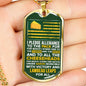 Green Bay Fan Pledge Stainless Steel or 18k Gold Dog Tag 24" Chain-Express Your Love Gifts
