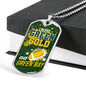 Green Bay Football Necklace Stainless Steel or 18k Gold Dog Tag 24" Chain-Express Your Love Gifts