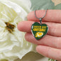 Green Bay Football Necklace Stainless Steel or 18k Gold Heart Pendant 18-22"-Express Your Love Gifts
