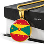 Grenada Flag Necklace Grenada Flag Necklace Stainless Steel or 18k Gold 18-22" - Express Your Love Gifts