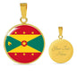 Grenada Flag Necklace Grenada Flag Necklace Stainless Steel or 18k Gold 18-22" - Express Your Love Gifts