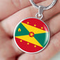 Grenada Flag Necklace Grenada Flag Necklace Stainless Steel or 18k Gold 18-22" - Express Your Love Gifts