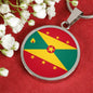 Grenada Flag Necklace Grenada Flag Necklace Stainless Steel or 18k Gold 18-22" - Express Your Love Gifts