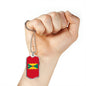 Grenada Flag Necklace Grenada Flag Necklace Stainless Steel or 18k Gold Dog Tag 24" - Express Your Love Gifts
