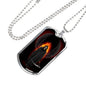 Grim Reaper Angel Of Death Dog Tag Stainless Steel or 18k Gold 24" Chain - Express Your Love Gifts