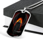Grim Reaper Angel Of Death Dog Tag Stainless Steel or 18k Gold 24" Chain - Express Your Love Gifts