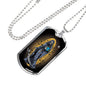 Grim Reaper Santa Muerte Dog Tag Stainless Steel or 18k Gold 24" Chain - Express Your Love Gifts