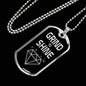 Grind To Shine Dog Tag Stainless Steel or 18k Gold 24" Chain - Express Your Love Gifts