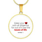 Guard Your Heart Proverbs 4:23 Circle Necklace Stainless Steel or 18k Gold 18-22"-Express Your Love Gifts