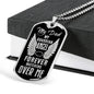 Guardian Angel Is Dad Memorial Necklace Stainless Steel or 18k Gold Dog Tag 24" - Express Your Love Gifts