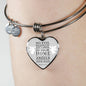 Guardian Angel Protects Always Christian Verse Gift Heart Stainless Steel or 18k Gold Circle Bangle Bracelet - Express Your Love Gifts
