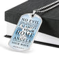 Guardian Angel Protects Always Necklace Stainless Steel or 18k Gold Dog Tag 24" Chain-Express Your Love Gifts