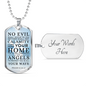 Guardian Angel Protects Always Necklace Stainless Steel or 18k Gold Dog Tag 24" Chain-Express Your Love Gifts
