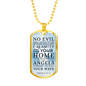 Guardian Angel Protects Always Necklace Stainless Steel or 18k Gold Dog Tag 24" Chain-Express Your Love Gifts