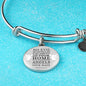 Guardian Angel Protects Always Psalm Stainless Steel or 18k Gold Circle Bangle Bracelet - Express Your Love Gifts