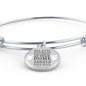 Guardian Angel Protects Always Psalm Stainless Steel or 18k Gold Circle Bangle Bracelet - Express Your Love Gifts