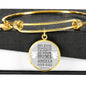 Guardian Angel Protects Always Psalm Stainless Steel or 18k Gold Circle Bangle Bracelet - Express Your Love Gifts
