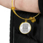 Guardian Angel Protects Always Psalm Stainless Steel or 18k Gold Circle Bangle Bracelet - Express Your Love Gifts