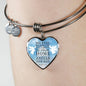 Guardian Angel Protects Always Psalm Stainless Steel or 18k Gold Heart Bracelet Bangle - Express Your Love Gifts