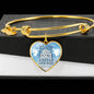 Guardian Angel Protects Always Psalm Stainless Steel or 18k Gold Heart Bracelet Bangle - Express Your Love Gifts