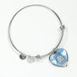 Guardian Angel Protects Always Psalm Stainless Steel or 18k Gold Heart Bracelet Bangle - Express Your Love Gifts