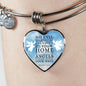 Guardian Angel Protects Always Psalm Stainless Steel or 18k Gold Heart Bracelet Bangle - Express Your Love Gifts