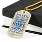Guardian Angel Protects Always Stainless Steel or 18k Gold Dog Tag 24" Chain-Express Your Love Gifts