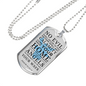 Guardian Angel Protects Always Stainless Steel or 18k Gold Dog Tag 24" Chain-Express Your Love Gifts