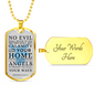 Guardian Angel Protects Always Stainless Steel or 18k Gold Dog Tag 24" Chain-Express Your Love Gifts