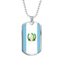 Guatemala Flag Necklace Guatemala Flag Stainless Steel or 18k Gold Dog Tag 24" - Express Your Love Gifts