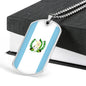 Guatemala Flag Necklace Guatemala Flag Stainless Steel or 18k Gold Dog Tag 24" - Express Your Love Gifts
