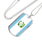 Guatemala Flag Necklace Guatemala Flag Stainless Steel or 18k Gold Dog Tag 24" - Express Your Love Gifts