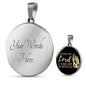Guide Me Lord Circle Necklace Stainless Steel or 18k Gold 18-22" - Express Your Love Gifts