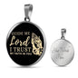 Guide Me Lord Circle Necklace Stainless Steel or 18k Gold 18-22" - Express Your Love Gifts