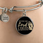 Guide Me Lord Stainless Steel or 18k Gold Circle Bangle Bracelet - Express Your Love Gifts