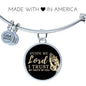 Guide Me Lord Stainless Steel or 18k Gold Circle Bangle Bracelet - Express Your Love Gifts