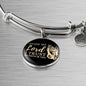 Guide Me Lord Stainless Steel or 18k Gold Circle Bangle Bracelet - Express Your Love Gifts