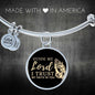 Guide Me Lord Stainless Steel or 18k Gold Circle Bangle Bracelet - Express Your Love Gifts